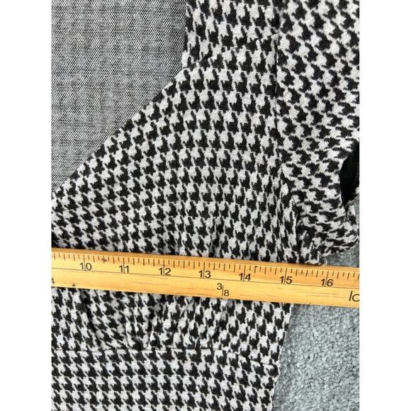 Banana Republic Brown Houndstooth Sheath Dress V-Neck Stretch Cap Sleeve Size M - Picture 5 of 8